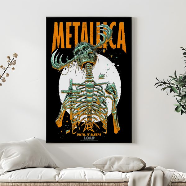 Metallica Concert Tour M72 World Tour June 14 2025 Houston NRG Stadium – Houston Metallica Takeover Setlist Art Canvas Poster by Luke Preece