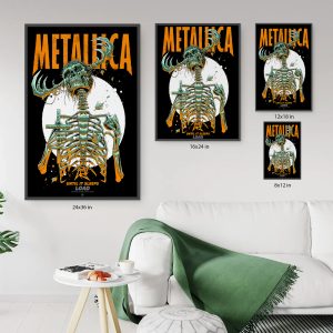 Metallica Concert Tour M72 World Tour June 14 2025 Houston Nrg Stadium Houston Metallica Takeover Setlist Art Canvas Poster By Luke Preece 6 - Metbrick.com