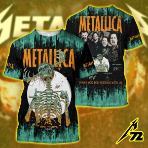 Metallica AOP 3D Shirt – Houston NRG Stadium Setlist 2025 Concert Tour Shirt