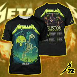 Metallica AOP 3D Shirt – Houston NRG Stadium June 14, 2025 Tour Edition