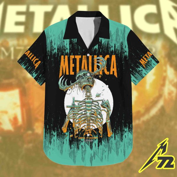 Metallica Concert Tour M72 World Tour June 14 2025 Houston NRG Stadium – Takeover Setlist Hawaiian Shirt by Luke Preece