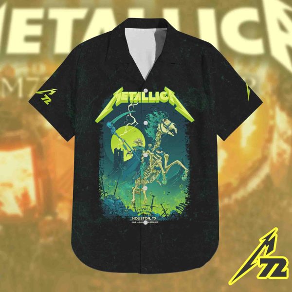 Metallica Concert Tour M72 World Tour June 14 2025 Houston NRG Stadium – Takeover Setlist Hawaiian Shirt by Vance Kelly