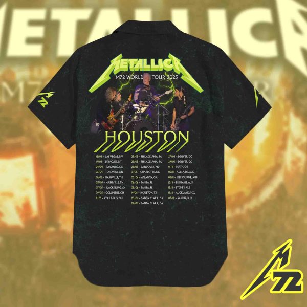 Metallica Concert Tour M72 World Tour June 14 2025 Houston NRG Stadium – Takeover Setlist Hawaiian Shirt by Vance Kelly