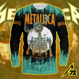 Metallica Concert Tour M72 World Tour June 14 2025 Houston Nrg Stadium Takeover Setlist Long Sleeve Shirt By Luke Preece 1 - Metbrick.com