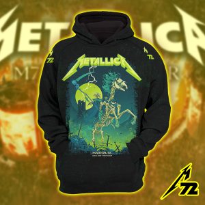 Metallica Concert Tour M72 World Tour June 14 2025 Houston Nrg Stadium Takeover Setlist Raglan Hoodie By Vance Kelly 1 - Metbrick.com