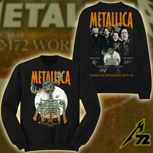 Metallica Concert Tour M72 World Tour June 14 2025 Houston NRG Stadium – Takeover Setlist Sweatshirt by Luke Preece