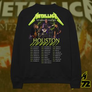 Metallica Concert Tour M72 World Tour June 14 2025 Houston Nrg Stadium Takeover Setlist Sweatshirt By Vance Kelly 2 - Metbrick.com