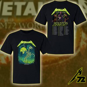 Metallica Concert Tour M72 World Tour June 14 2025 Houston NRG Stadium – Takeover Setlist T‑Shirt by Vance Kelly