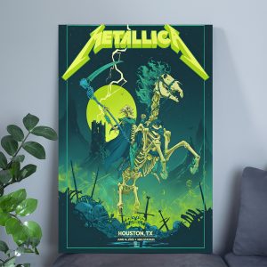 Metallica Concert Tour M72 World Tour June 14 2025 Houston Nrg Stadium Tonight In Houston Setlist Canvas Poster By Vance Kelly 1 - Metbrick.com