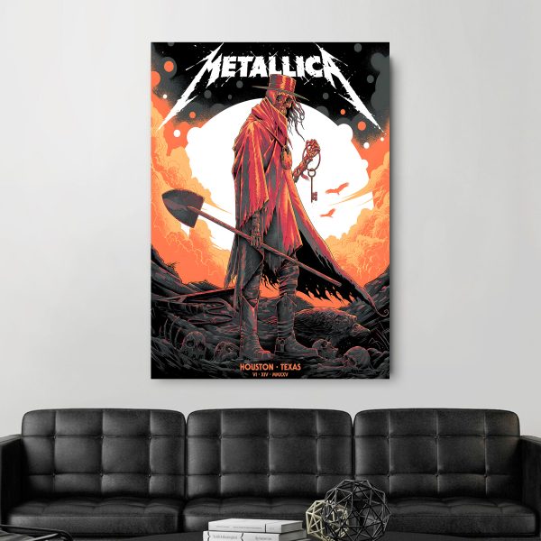 Metallica Concert Tour M72 World Tour June 14 2025 Houston TX NRG Stadium – Pantera Setlist Night Poster