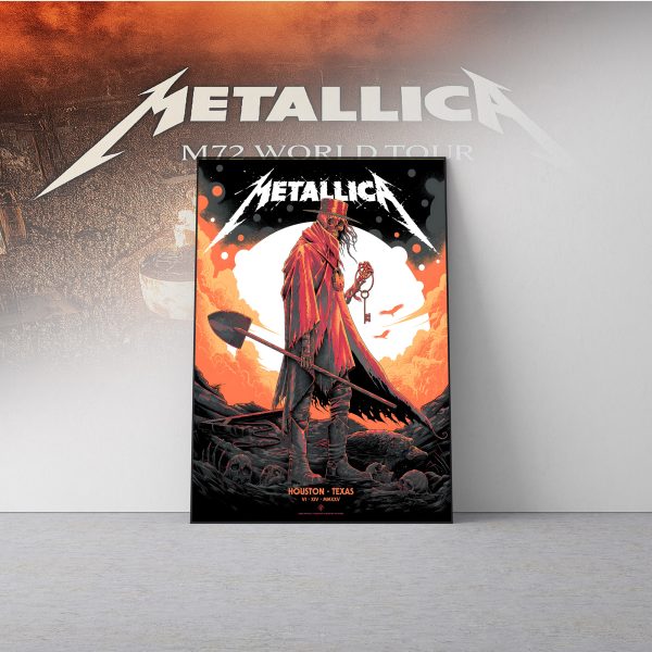 Metallica Concert Tour M72 World Tour June 14 2025 Houston TX NRG Stadium – Pantera Setlist Night Poster