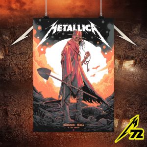 Metallica Concert Tour M72 World Tour June 14 2025 Houston TX NRG Stadium – Pantera Setlist Night Poster