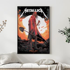 Metallica Concert Tour M72 World Tour June 14 2025 Houston Tx Nrg Stadium Pantera Setlist Night Poster 5 - Metbrick.com