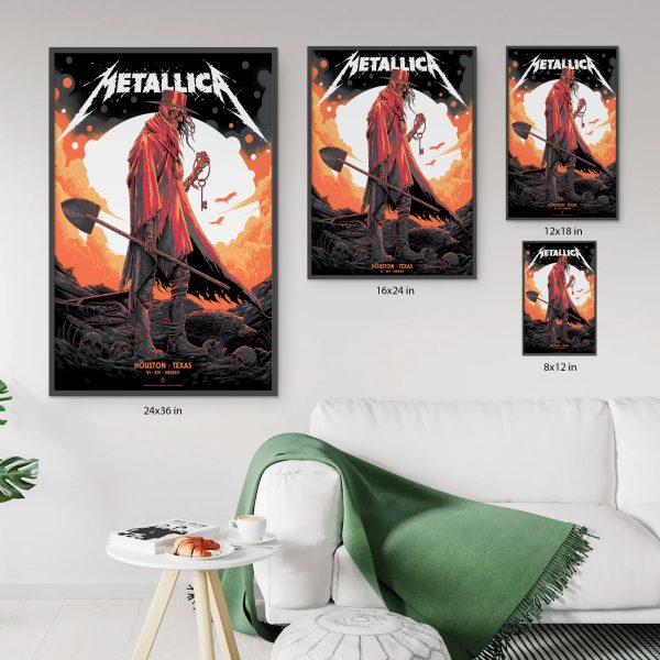 Metallica Concert Tour M72 World Tour June 14 2025 Houston TX NRG Stadium – Pantera Setlist Night Poster