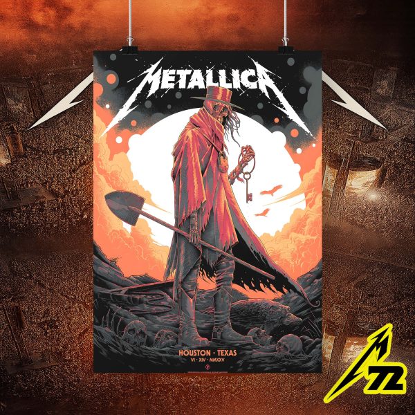 Metallica Concert Tour M72 World Tour June 14 2025 Houston TX NRG Stadium – Pantera Setlist Night Poster