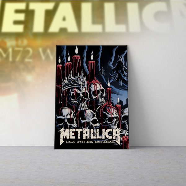 Metallica Concert Tour M72 World Tour June 20 2025 Levi’s Stadium – Tonight In Santa Clara Setlist Canvas Poster