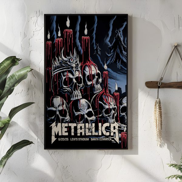 Metallica Concert Tour M72 World Tour June 20 2025 Levi’s Stadium – Tonight In Santa Clara Setlist Canvas Poster