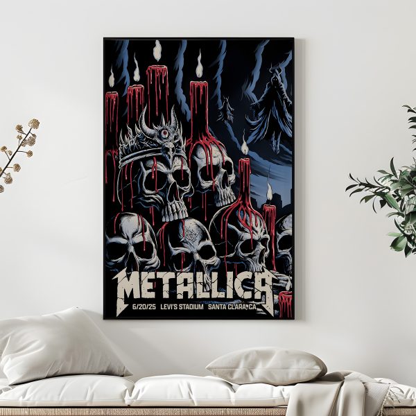 Metallica Concert Tour M72 World Tour June 20 2025 Levi’s Stadium – Tonight In Santa Clara Setlist Canvas Poster