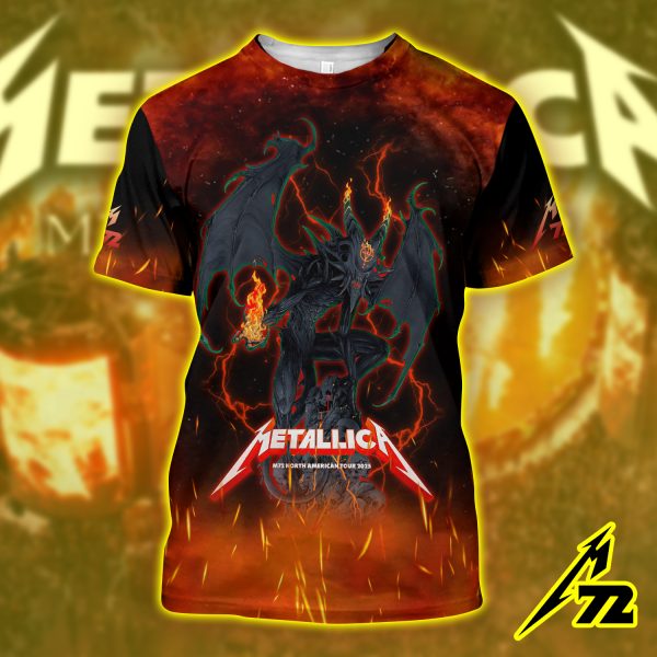 Metallica Concert Tour M72 World Tour June 20 2025 Santa Clara Levi’s Stadium – No‑Repeat Weekend Setlist 3D AOP Shirt by Vance Kelly