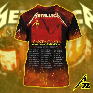 Metallica Concert Tour M72 World Tour June 20 2025 Santa Clara Levis Stadium No Repeat Weekend Setlist 3d Aop Shirt By Vance Kelly 2 - Metbrick.com