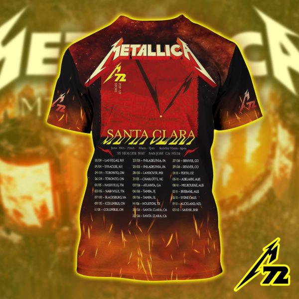 Metallica Concert Tour M72 World Tour June 20 2025 Santa Clara Levi’s Stadium – No‑Repeat Weekend Setlist 3D AOP Shirt by Vance Kelly