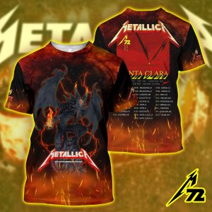 Metallica 3D AOP Shirt – World Tour June 20, 2025