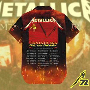 Metallica Concert Tour M72 World Tour June 20 2025 Santa Clara Levis Stadium No Repeat Weekend Setlist Hawaiian Shirt By Vance Kelly 2 - Metbrick.com