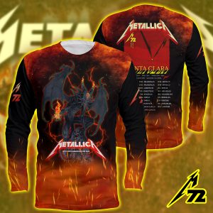 Metallica Concert Tour M72 World Tour June 20 2025 Santa Clara Levi’s Stadium – No‑Repeat Weekend Setlist Long‑Sleeve Shirt by Vance Kelly