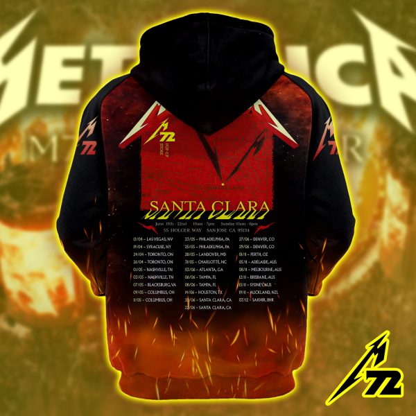 Metallica Concert Tour M72 World Tour June 20 2025 Santa Clara Levi’s Stadium – No‑Repeat Weekend Setlist Raglan Hoodie by Vance Kelly