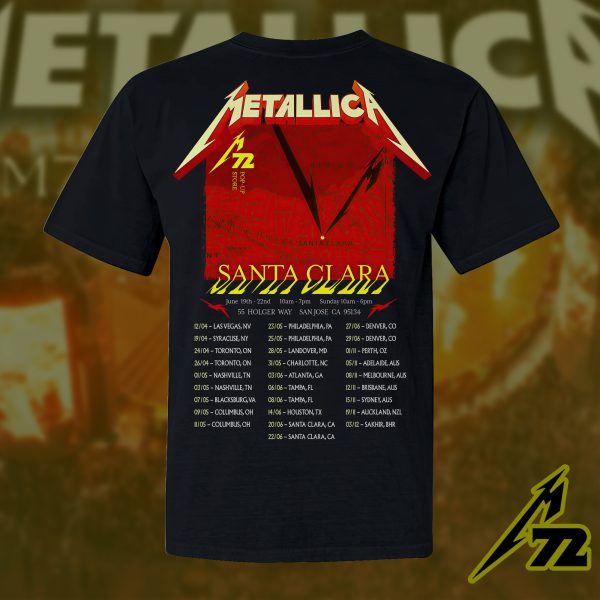 Metallica Concert Tour M72 World Tour June 20 2025 Santa Clara Levi’s Stadium – No‑Repeat Weekend Setlist T‑Shirt by Vance Kelly
