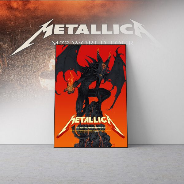 Metallica Concert Tour M72 World Tour June 20 2025 Santa Clara Levi’s Stadium – Santa Clara No‑Repeat Weekend Limp Bizkit & Ice Nine Kills Setlist Canvas Poster by Vance Kelly