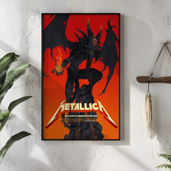 Metallica Concert Tour M72 World Tour June 20 2025 Santa Clara Levi’s Stadium – Santa Clara No‑Repeat Weekend Limp Bizkit & Ice Nine Kills Setlist Canvas Poster by Vance Kelly