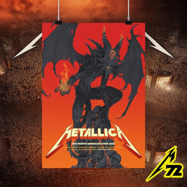 Metallica Concert Tour M72 World Tour June 20 2025 Santa Clara Levi’s Stadium – Santa Clara No‑Repeat Weekend Limp Bizkit & Ice Nine Kills Setlist Canvas Poster by Vance Kelly