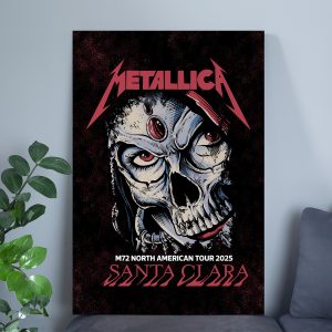 Metallica Concert Tour M72 World Tour June 22 2025 Levis Stadium Night 2 Tonight In Santa Clara Canvas Poster 1 - Metbrick.com