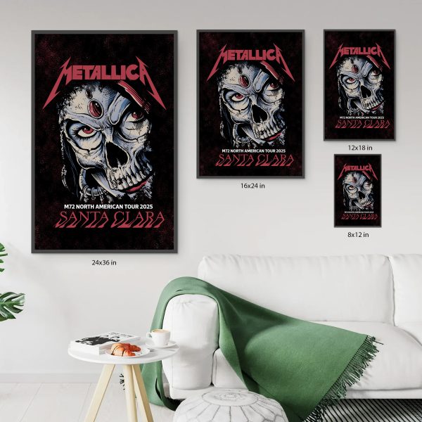Metallica Concert Tour M72 World Tour June 22 2025 Levi’s Stadium Night 2 – Tonight In Santa Clara Canvas Poster