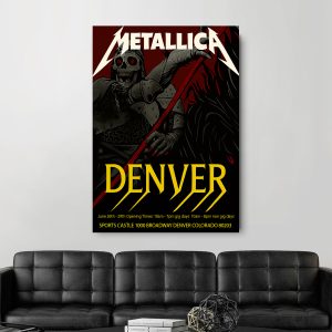Metallica Concert Tour M72 World Tour June 27 2025 Empower Field At Mile High Tonight In Denver Colorado Setlist Canvas Poster By Becky Cloonan 2 - Metbrick.com