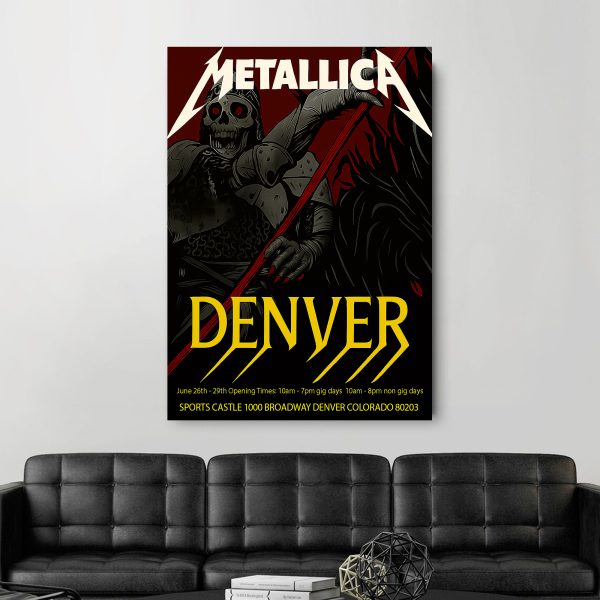 Metallica Concert Tour M72 World Tour June 27 2025 Empower Field at Mile High – Tonight In Denver Colorado Setlist Canvas Poster by Becky Cloonan