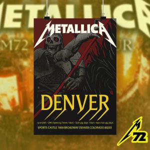 Metallica Concert Tour M72 World Tour June 27 2025 Empower Field at Mile High – Tonight In Denver Colorado Setlist Canvas Poster by Becky Cloonan