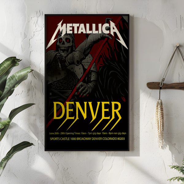 Metallica Concert Tour M72 World Tour June 27 2025 Empower Field at Mile High – Tonight In Denver Colorado Setlist Canvas Poster by Becky Cloonan