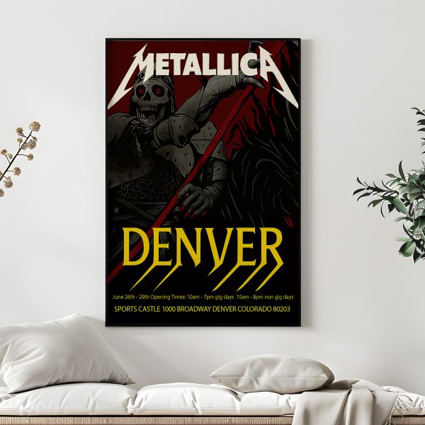 Metallica Concert Tour M72 World Tour June 27 2025 Empower Field at Mile High – Tonight In Denver Colorado Setlist Canvas Poster by Becky Cloonan