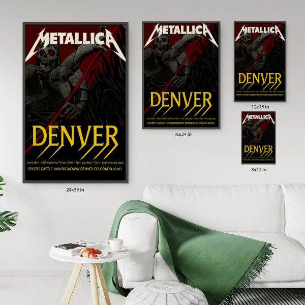 Metallica Concert Tour M72 World Tour June 27 2025 Empower Field at Mile High – Tonight In Denver Colorado Setlist Canvas Poster by Becky Cloonan