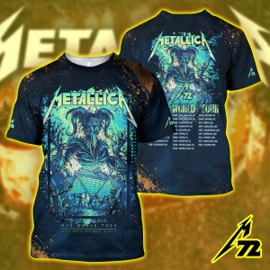 Metallica M72 Atlanta 2025 3D AOP Shirt – Dan Mumford Pop-Up Tour Edition, June 3 at Mercedes-Benz Stadium