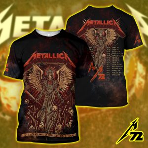 Metallica M72 Atlanta 2025 3D AOP Shirt – Mercedes-Benz Stadium Tour Tee (June 3)