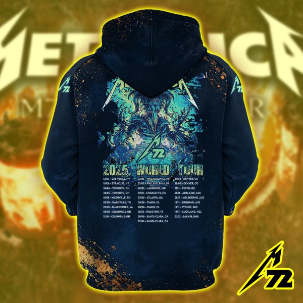 Metallica M72 Atlanta 2025 Hoodie – Dan Mumford AOP Raglan Tour Edition, June 3 at Mercedes-Benz Stadium