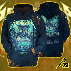 Metallica AOP Raglan Hoodie – Atlanta 2025 Tour Edition