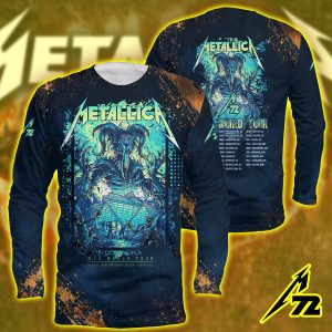 Metallica M72 Atlanta 2025 Long-Sleeve Shirt – Dan Mumford AOP Tour Edition, June 3 at Mercedes-Benz Stadium