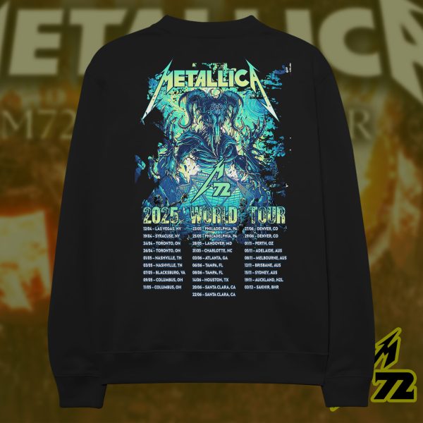 Metallica M72 Atlanta 2025 Sweatshirt – Dan Mumford AOP Unisex Tour Edition, June 3 at Mercedes-Benz Stadium