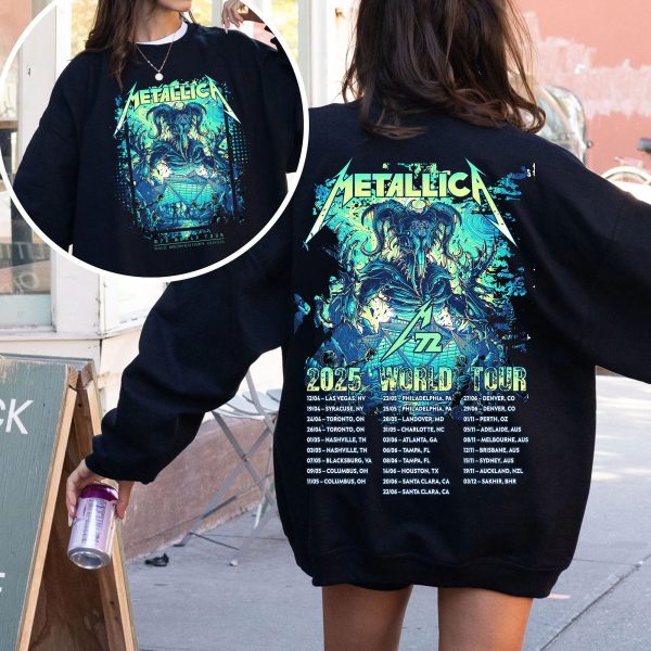 Metallica M72 Atlanta 2025 Sweatshirt – Dan Mumford AOP Unisex Tour Edition, June 3 at Mercedes-Benz Stadium
