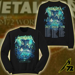 Metallica M72 Atlanta 2025 Sweatshirt – Dan Mumford AOP Unisex Tour Edition, June 3 at Mercedes-Benz Stadium
