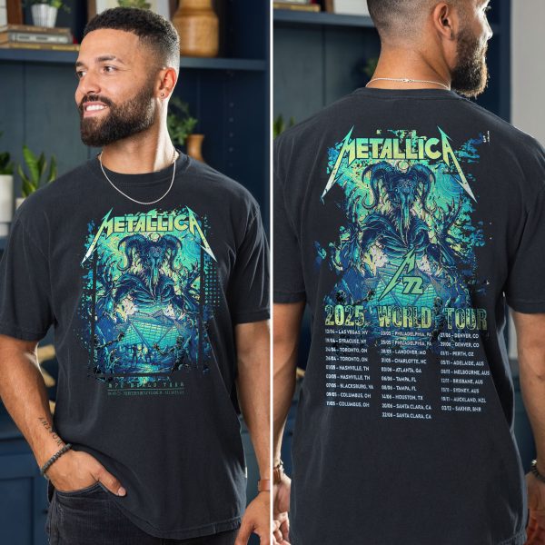 Metallica M72 Atlanta 2025 T-Shirt – Dan Mumford AOP Tour Art Tee, June 3 at Mercedes-Benz Stadium